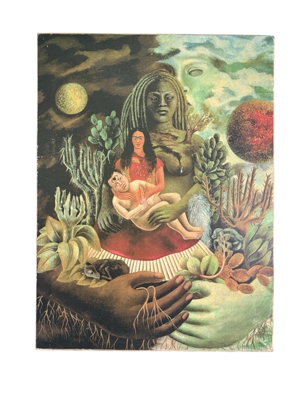 FRIDA KAHLO Mother & Child Art Print on wooden frame from Witch’s Estate Sale
